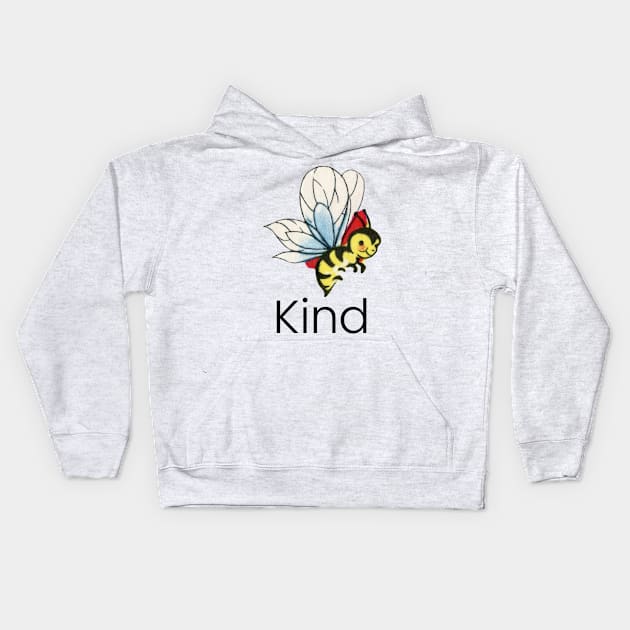 Cute Graphic Bee Kind "Be Kind" Kids Hoodie by RedThorThreads